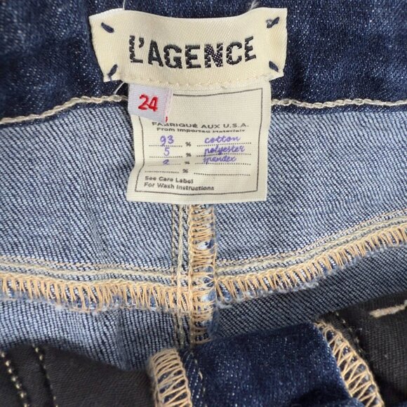 L’AGENCE Margot High Rise Ankle Cropped‎ Skinny Utica Color sz 25 - Picture 4 of 6